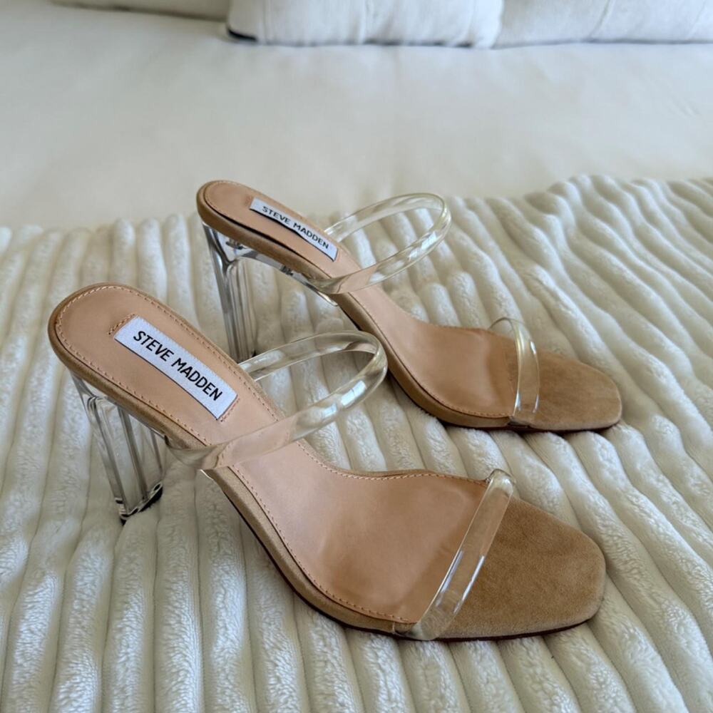 Steve madden clear strap heels